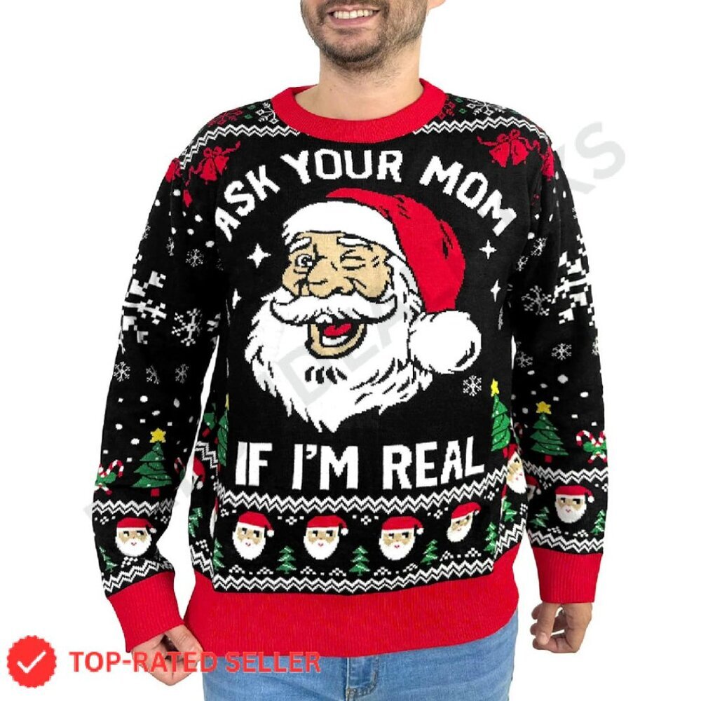 Ugly Christmas Sweater Novelty Holiday Party Wear Unisex Fit Cozy